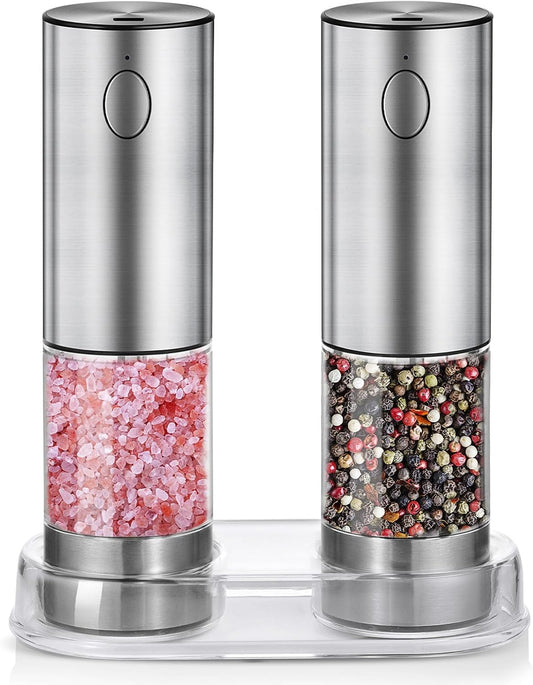 Rechargeable Automatic Salt and Pepper Grinder Set